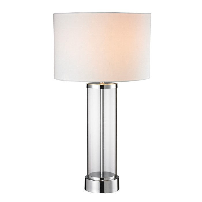 ASHLEY lampe de table chrome et abat-jour blanc LL1020