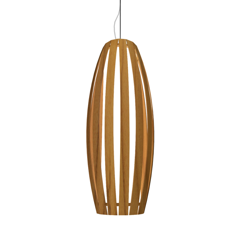 BARREL luminaire suspendu en bois du Brésil 305 / grand