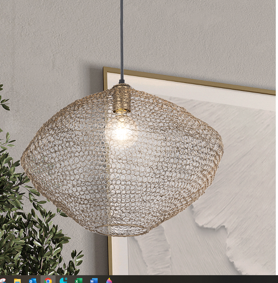 WARREN luminaire suspendu métal laiton