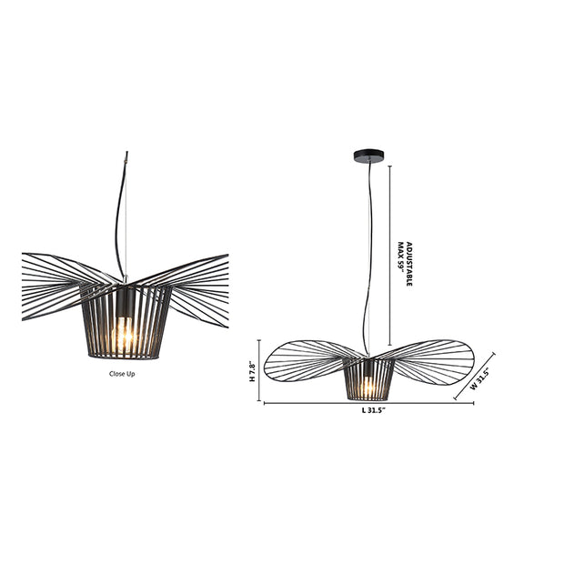 DS10 luminaire suspendu noir 32"D DS10