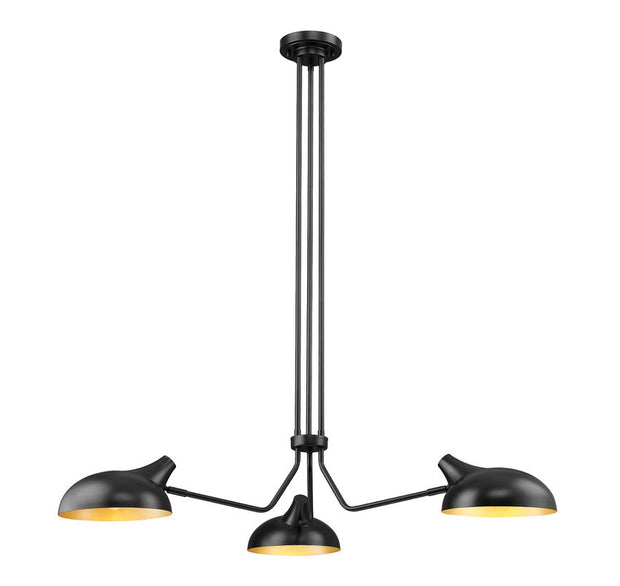 BELLAMY luminaire suspendu noir 46"D 1942-3MB