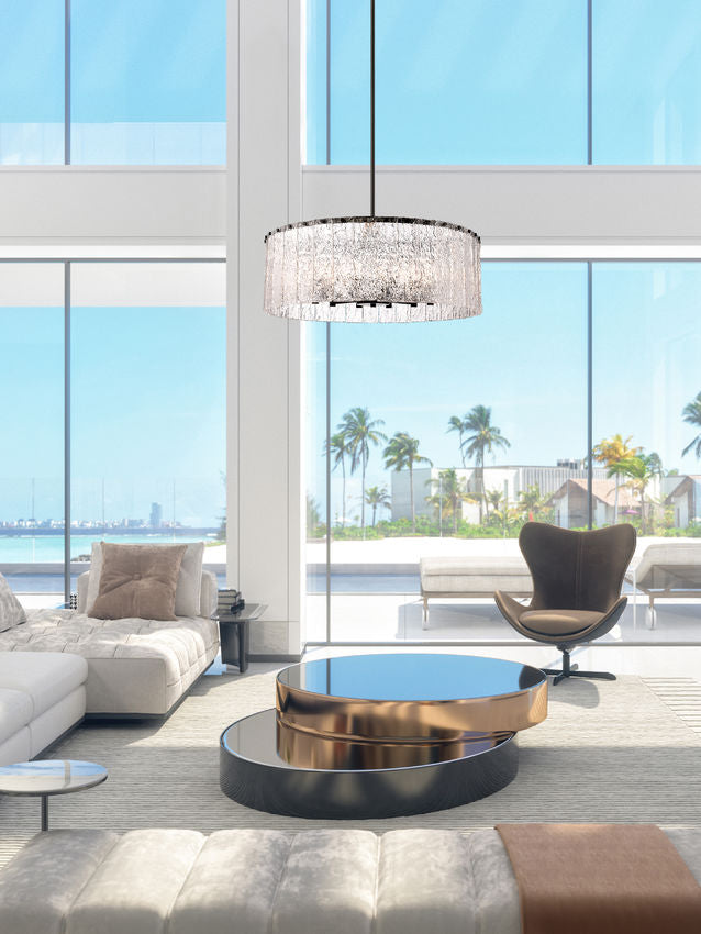 GLACIER luminaire suspendu noir ou doré IL-107Q / IL-107R | Luminaire Plus.ca