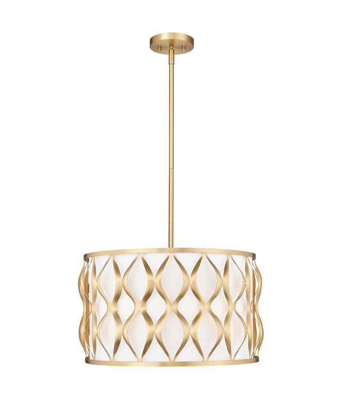 HARDEN luminaire suspendu 18''D doré et blanc 1948P18-MGLD