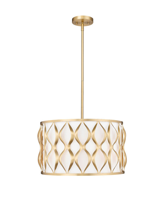 HARDEN luminaire suspendu 18''D doré et blanc 1948P18-MGLD