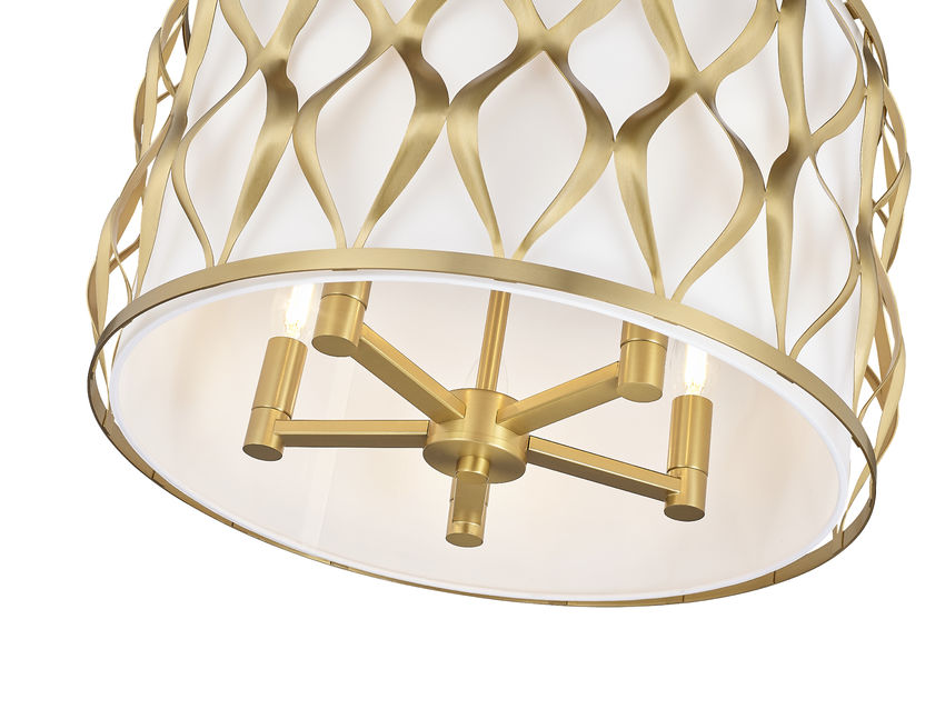 HARDEN luminaire suspendu 18''D doré et blanc 1948P18-MGLD