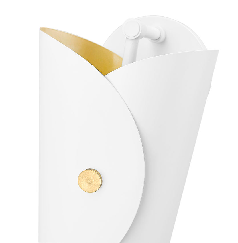 SALONE luminaire mural doré et blanc 1951-1S-MW