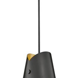 SALONE luminaire suspendu 11''D noir et doré 1951P11-MB