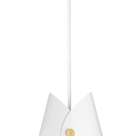 SALONE luminaire suspendu 11''D blanc et doré 1951P11-MW