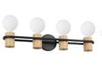 CHIEVELEY luminaire mural noir et bois 205371A | Luminaire Plus.ca