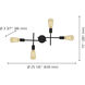 AVONDALE luminaire plafonnier à tiges 25 1/8''| Luminaire Plus.ca