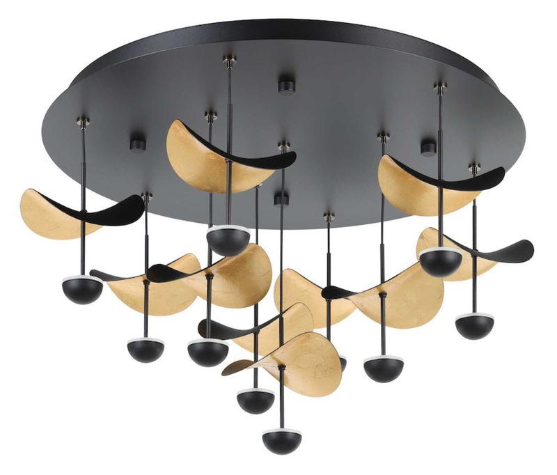 DRACERA luminaire plafonnier noir et doré 205804A