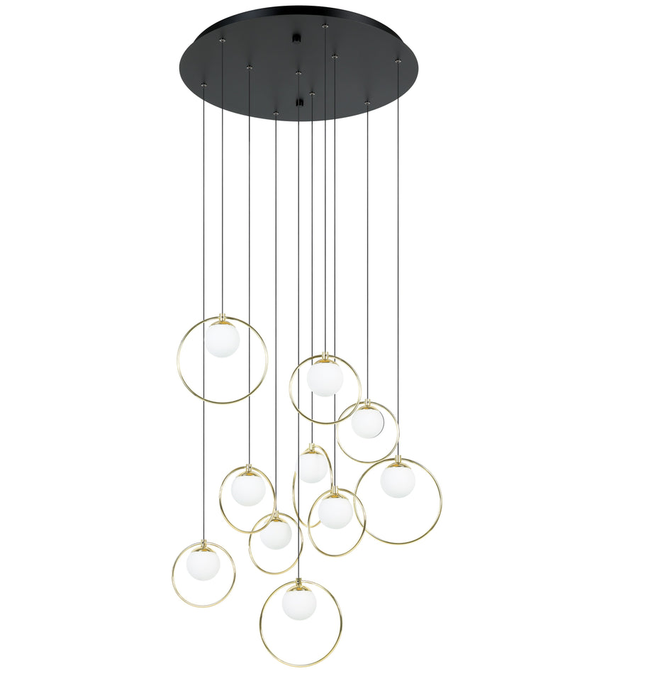 PORTOCOLOM suspension noir et doré 206084A | Luminaire Plus.ca