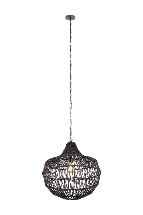 NEENA luminaire suspendu cordage noir IPL2075B01BK