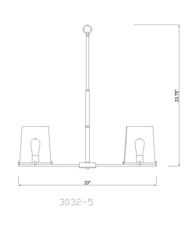 CALLISTA luminaire suspendu 33''D chrome 3032-5PN