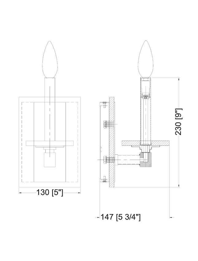 KADEN luminaire mural simple ou double 9