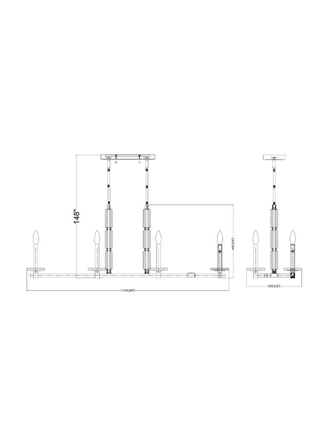 KADEN luminaire suspendu linéaire 44