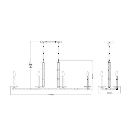 KADEN luminaire suspendu linéaire 44