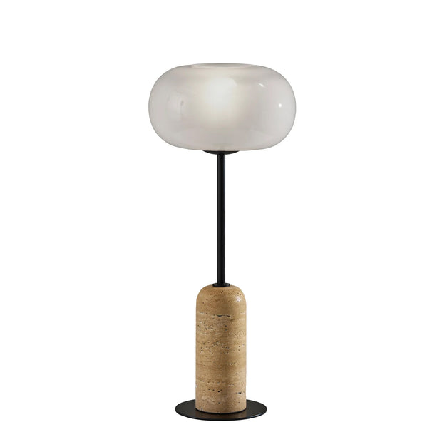 BYRON Lampe de table noir et travertin 24 3/4'' H 3139-01
