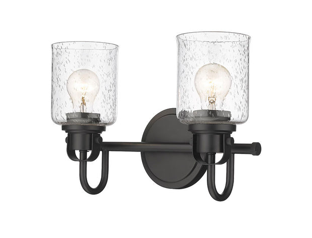 KINSLEY luminaire mural noir 14"L 340-2V-MB