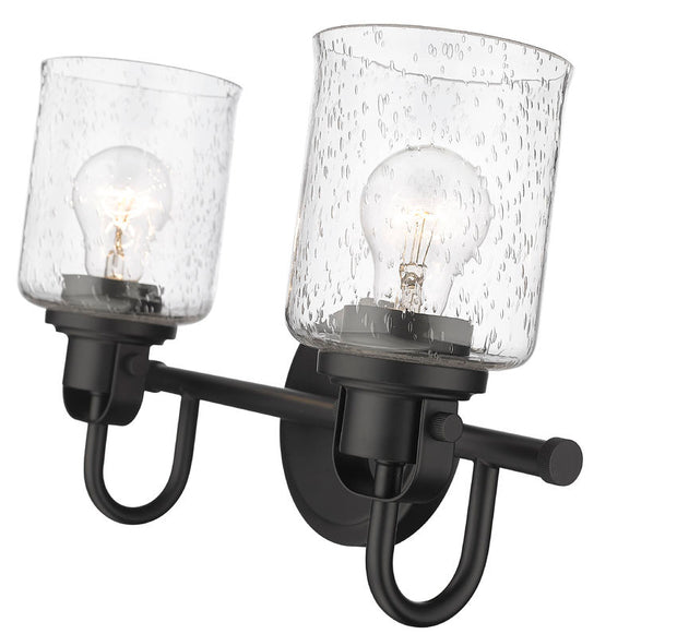 KINSLEY luminaire mural noir 14"L 340-2V-MB