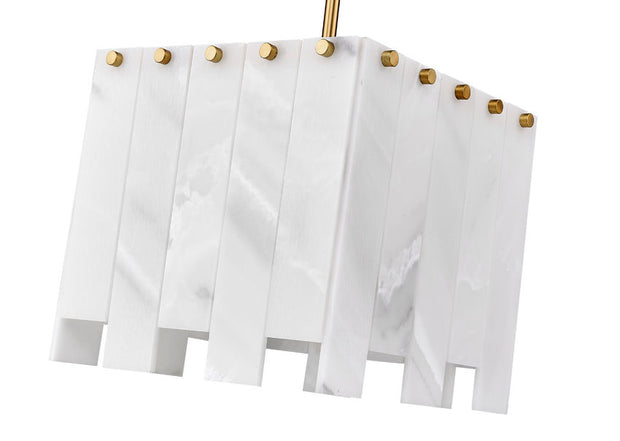 VIVIANA luminaire suspension 12"D doré et verre albâtre 345P12-RB
