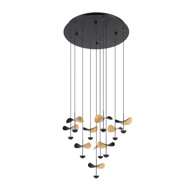 DRACERA luminaire suspendu noir et doré 390339A | Luminaire Plus.ca