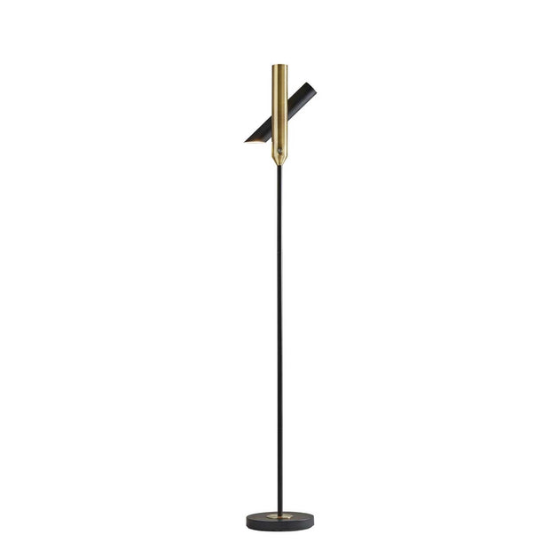 VEGA lampe de plancher noir et doré 4079-01 | Luminaire Plus.ca