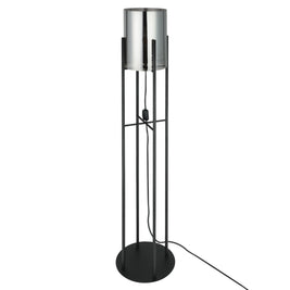 GLASTONBURY lampe de plancher noir et métallique 43142A | Luminaire Plus.ca