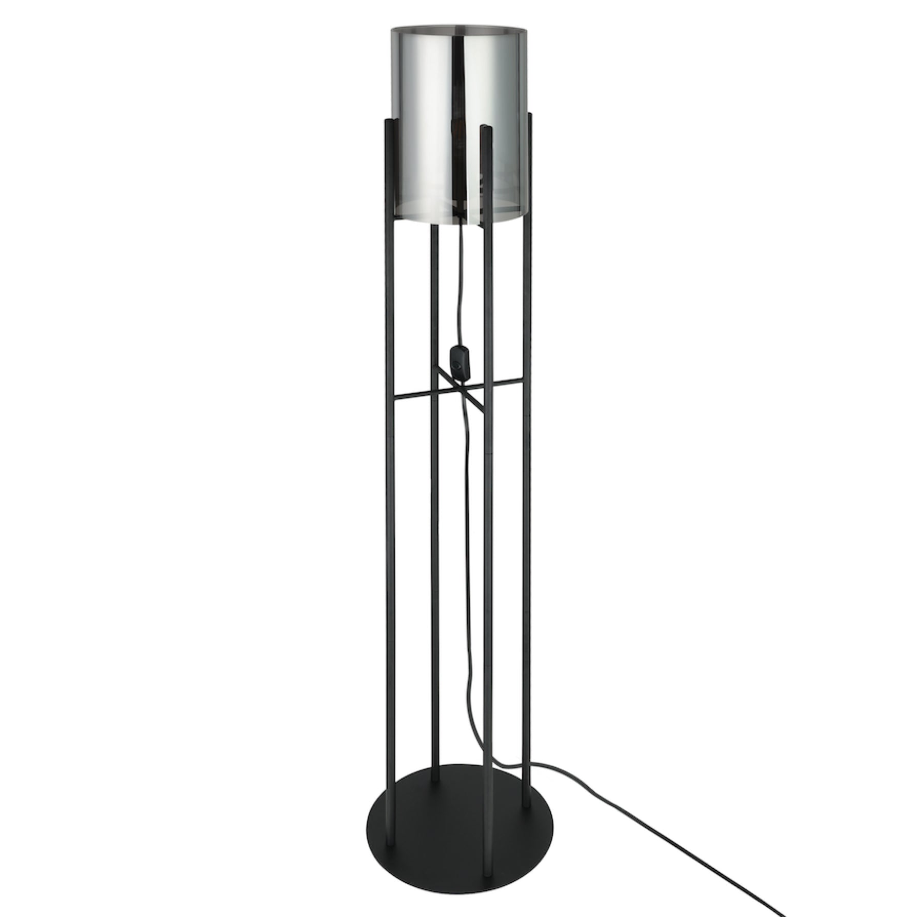 GLASTONBURY lampe de plancher noir et métallique 43142A | Luminaire Plus.ca