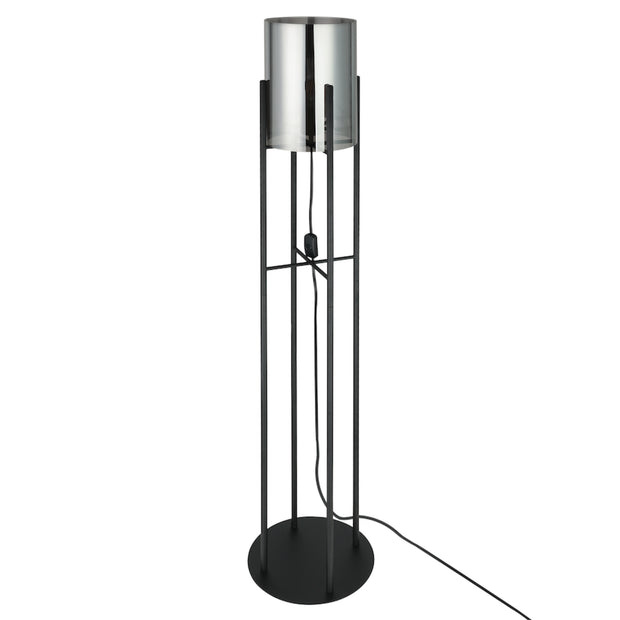 GLASTONBURY lampe de plancher noir et métallique 43142A | Luminaire Plus.ca