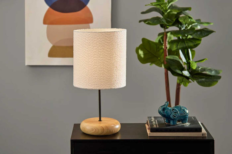 BRIELLE luminaire lampe de table bois/noir