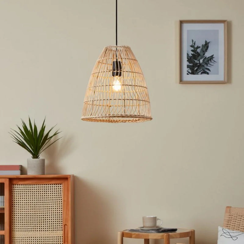 AYESGARTH luminaire suspendu bois 13''D 43866A | Luminaire Plus.ca