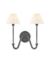 GRETA luminaire murale double noire ou doré 45162