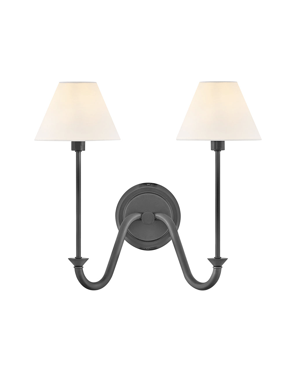 GRETA luminaire murale double noire ou doré 45162