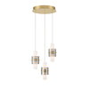 ROLA luminaire doré et verre fumé 45593-017 | Luminaire Plus.ca