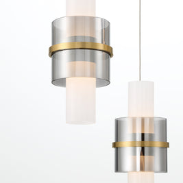 ROLA luminaire doré et verre fumé 45593-017 | Luminaire Plus.ca
