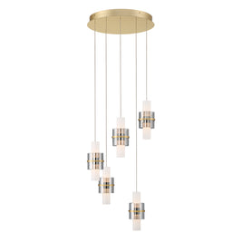 ROLA luminaire doré et verre fumé 45594-014 | Luminaire Plus.ca