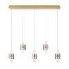 ROLA luminaire doré et verre fumé 45595-011 | Luminaire Plus.ca