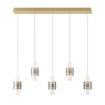 ROLA luminaire doré et verre fumé 45595-011 | Luminaire Plus.ca