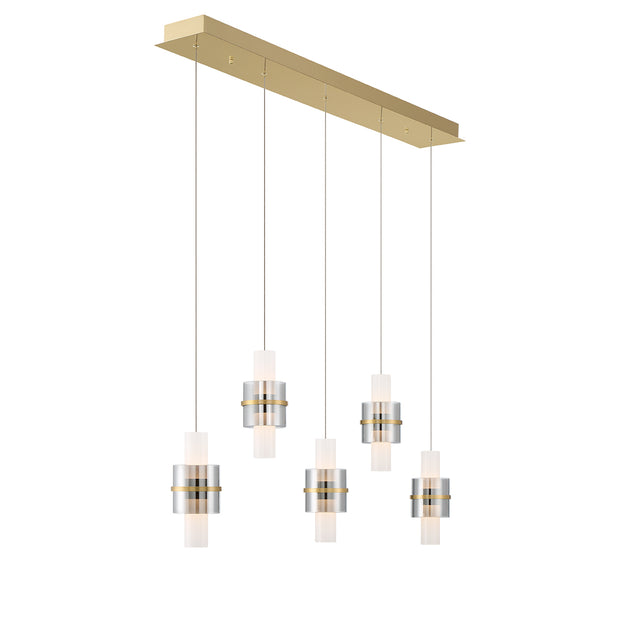 ROLA luminaire doré et verre fumé 45595-011 | Luminaire Plus.ca