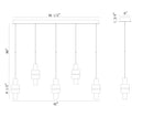 ROLA luminaire suspendu linéaire doré et verre fumé 45595-011