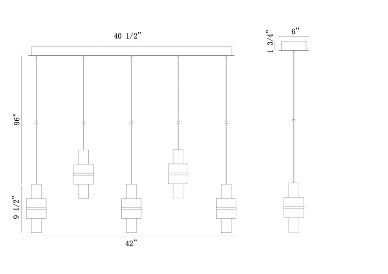 ROLA luminaire suspendu linéaire doré et verre fumé 45595-011