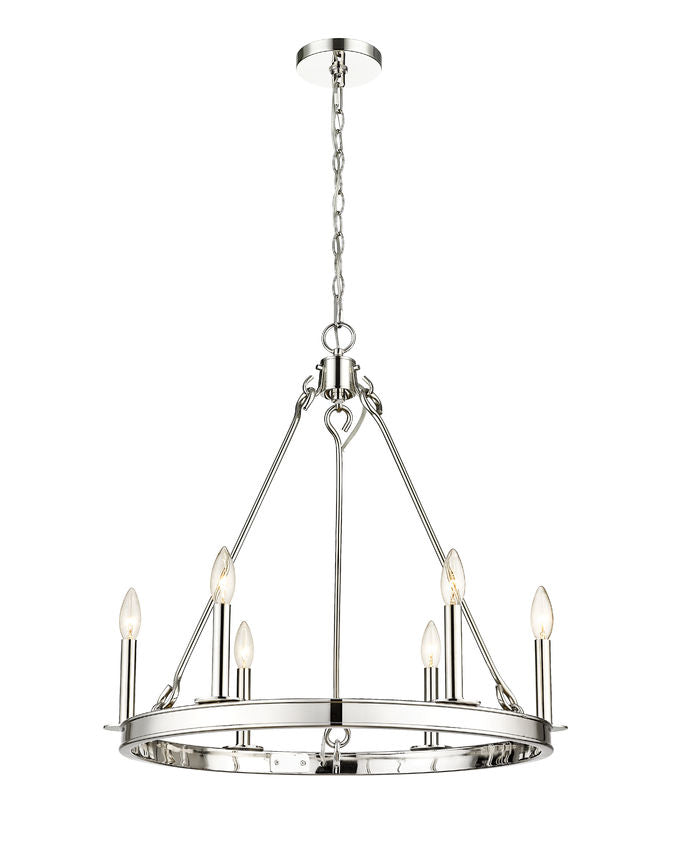 BARCLAY luminaire suspendu 25''D chrome 482R-6PN