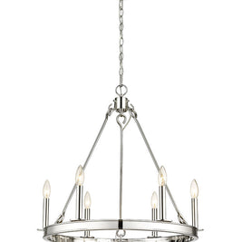 BARCLAY luminaire suspendu 25''D chrome 482R-6PN