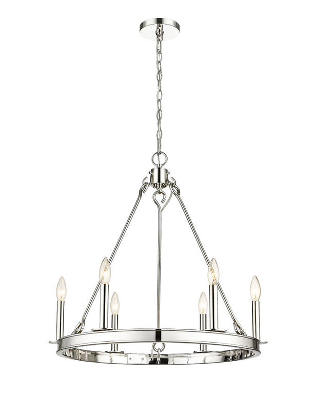 BARCLAY luminaire suspendu 25''D chrome 482R-6PN
