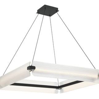 NEONESS Luminaire suspendu DEL fini noir mat et verres 34 1/4''L 50052