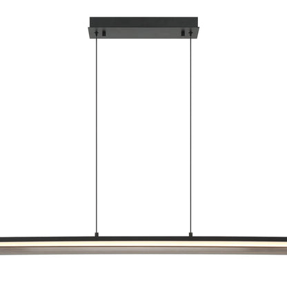 NEONESS Luminaire suspendu DEL fini noir mat et verre fumé 50'' L 50058