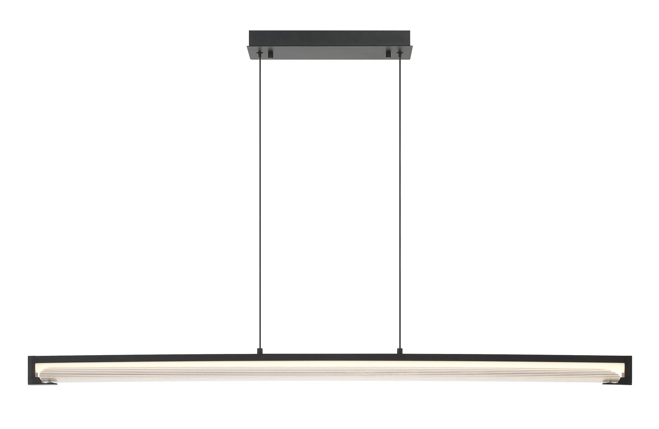 NEONESS Luminaire suspendu DEL fini noir mat et verre fumé 50'' L 50058