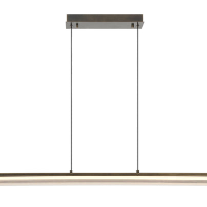 NEONESS Luminaire suspendu DEL fini laiton patiné et verre 50'' L 50059