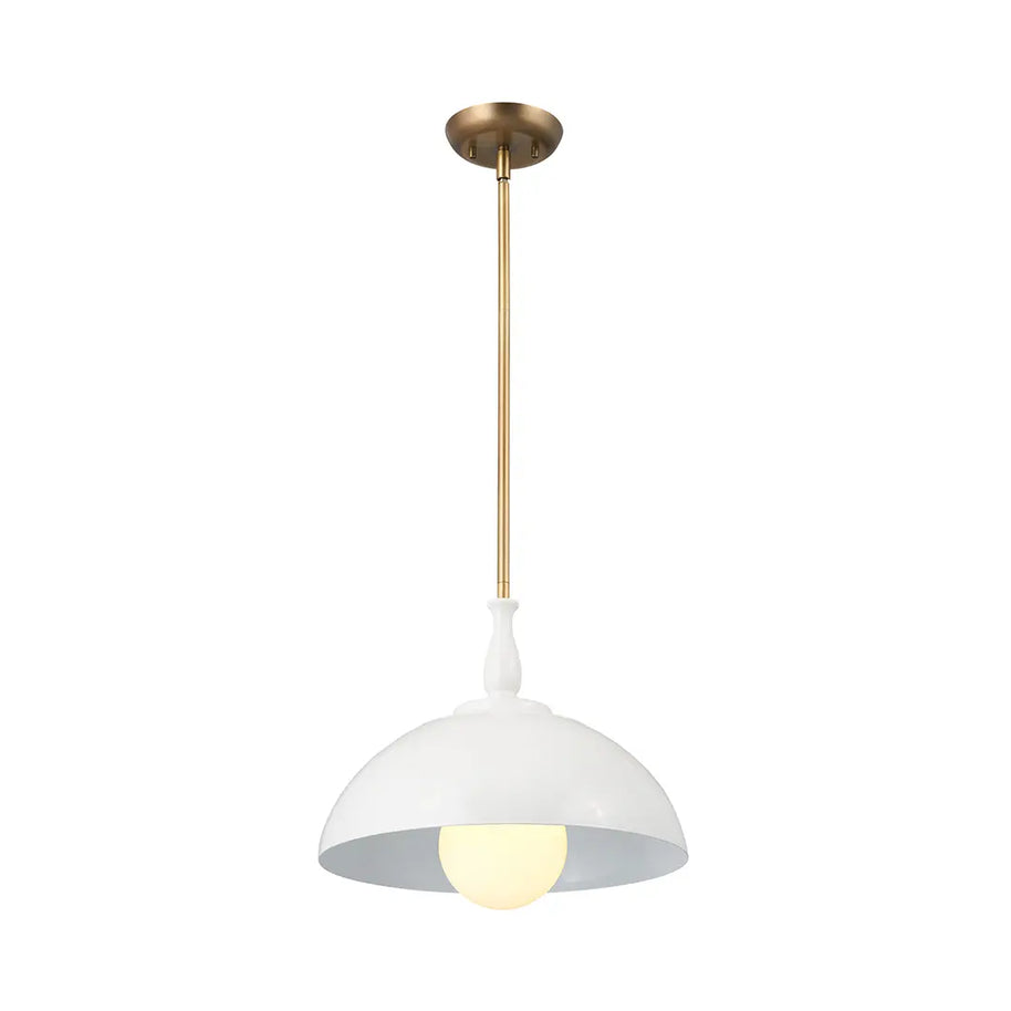 FIRA luminaire suspendu 14''D blanc et doré 52476WH